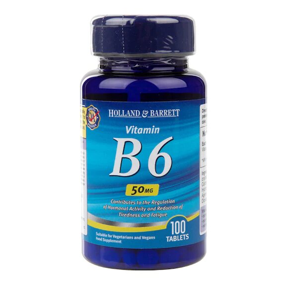 Holland & Barrett Vitamin B6 100 Tablets 50mg