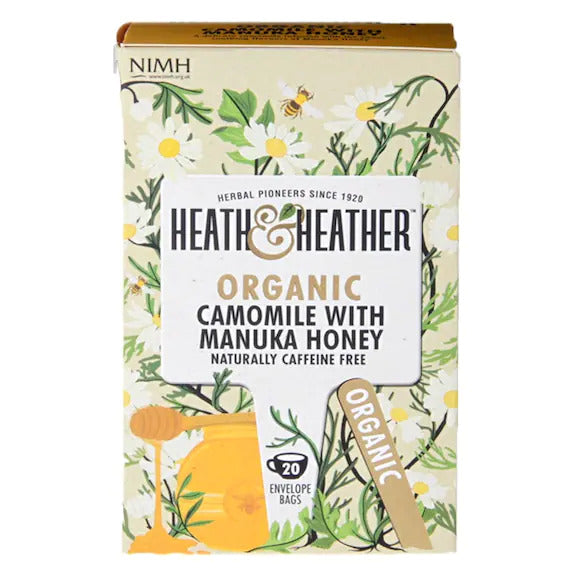 Heath & Heather Organic Camomile with Manuka Honey 20 Tea Bags