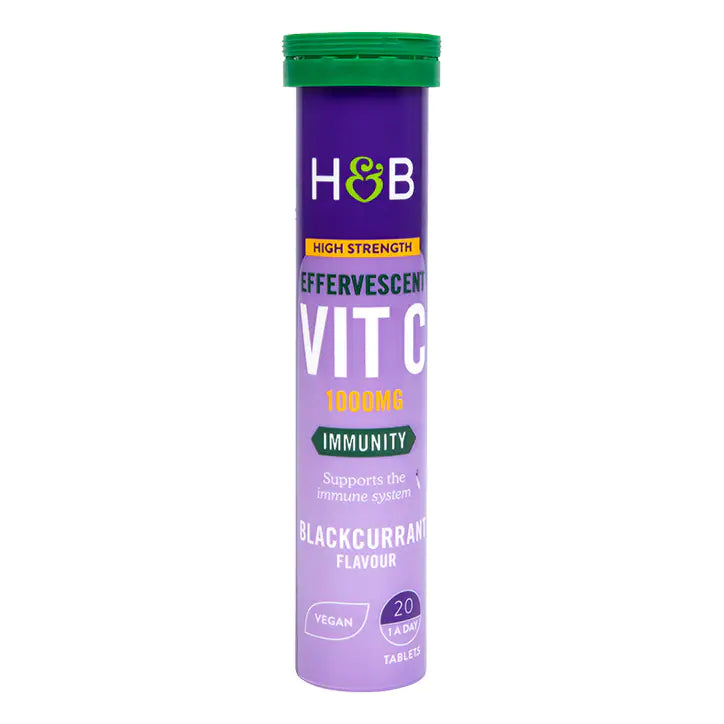 Holland & Barrett Vitamin C Blackcurrant 1000mg 20 Effervescent Tablets