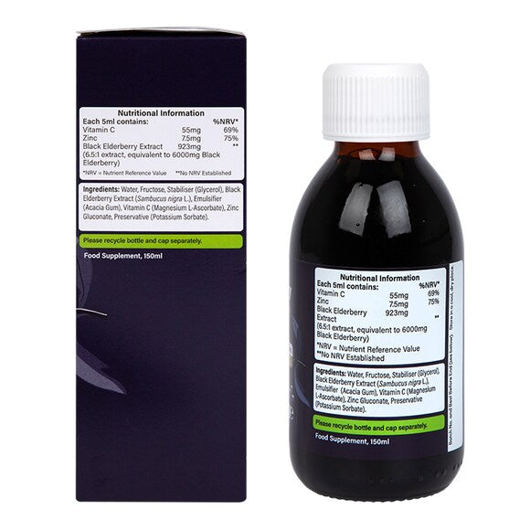 Holland & Barrett Elderberry Immunity Liquid with Vitamin C & Zinc